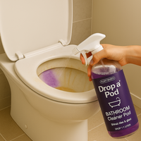 Drop a Pod Bathroom Cleaner Starter – 1 Bottle + 3 Pods (Makes 3L)