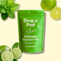 Drop a Pod Kitchen Degreaser Starter – 1 Bottle + 3 Pods (Makes 3L)