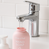 Drop a Pod Foaming Hand Soap Starter – Rose (1 Bottle + 3 Pods, Makes 3 Bottles)