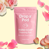 Drop a Pod Foaming Hand Soap Refill Pods – Rose (3 Pods, Makes 3 Bottles)