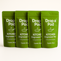 Drop a Pod Kitchen Degreaser Extended Starter System – 1 Bottle + 12 Pods (Makes 12L)