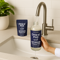 Drop a Pod Bathroom Cleaner Starter – 1 Bottle + 3 Pods (Makes 3L)