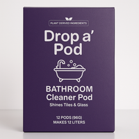 Drop a Pod Bathroom Cleaner Extended Starter System – 1 Bottle + 12 Pods (Makes 12L)