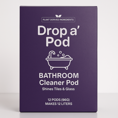 Drop a Pod Bathroom Cleaner Extended Starter System – 1 Bottle + 12 Pods (Makes 12L)