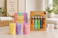 Drop a Pod Airbnb Cleaning Bundle – Up to 30 Guest Turnovers (Home + Hand Soap)