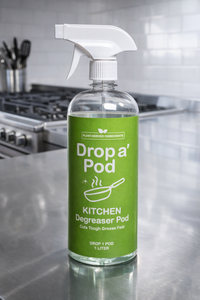 Drop a Pod Kitchen Degreaser Extended Starter System – 1 Bottle + 12 Pods (Makes 12L)