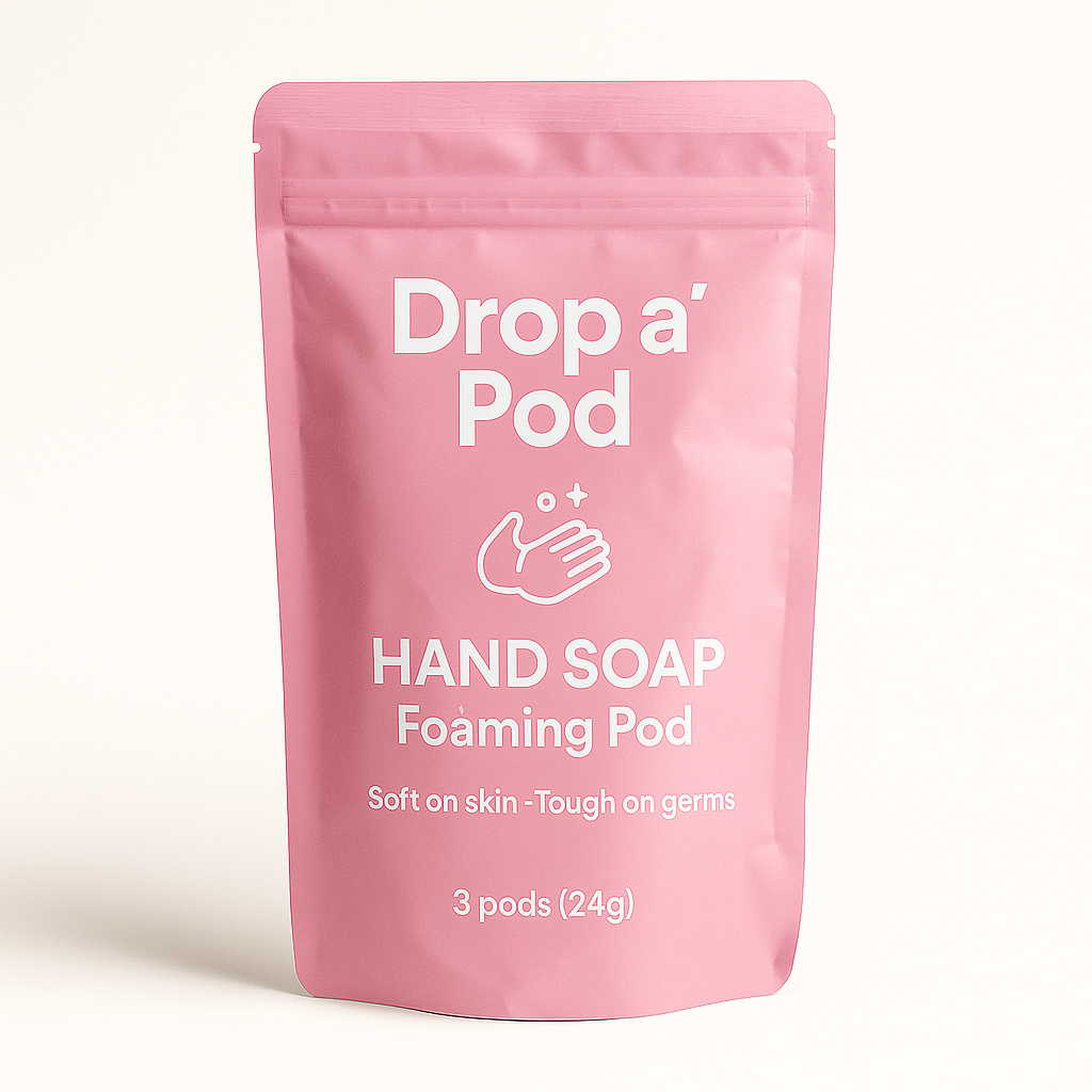 Drop a Pod Foaming Hand Soap Refill Pods – Rose (3 Pods, Makes 3 Bottles)