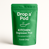 Drop a Pod Home Care Starter Kit – 5 Reusable Bottles + 15 Cleaning Pods (Makes 15L Cleaner) (Eco-Friendly)