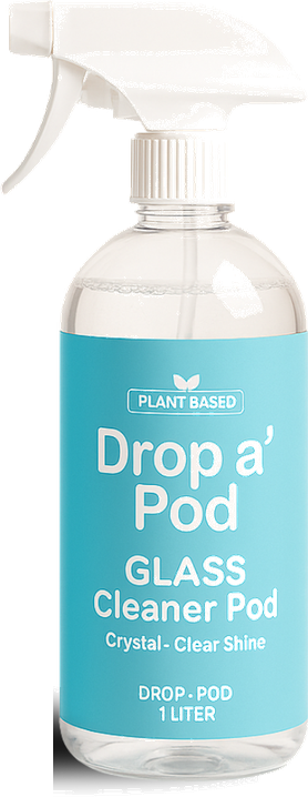 Drop a' Pod Glass Cleaner reusable spray bottle